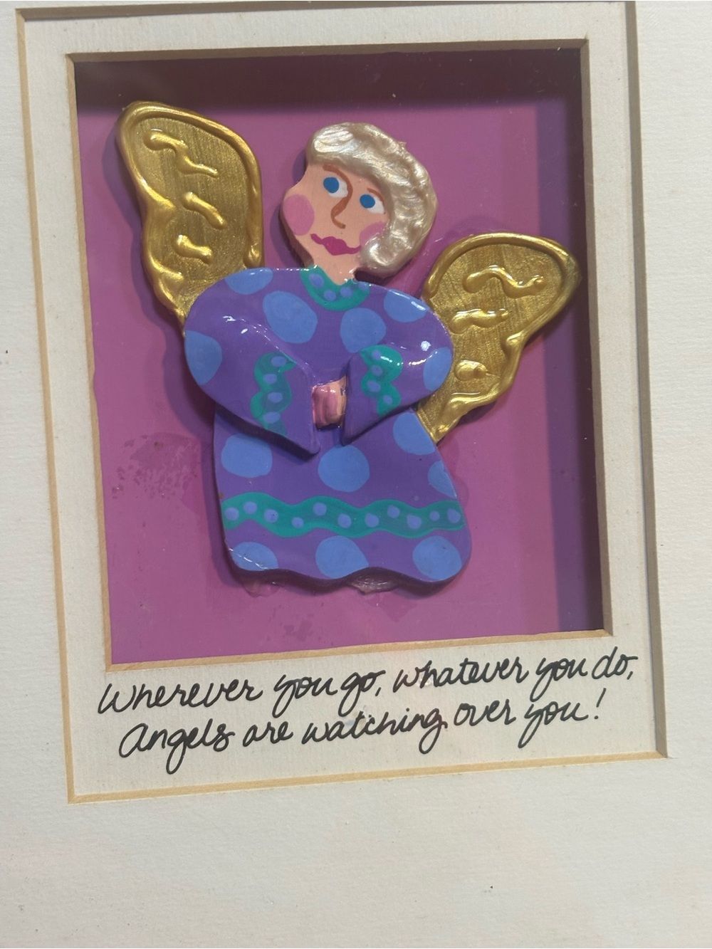 Bright Star Designs angel shadow box framed wall hanging - Picture 5 of 7